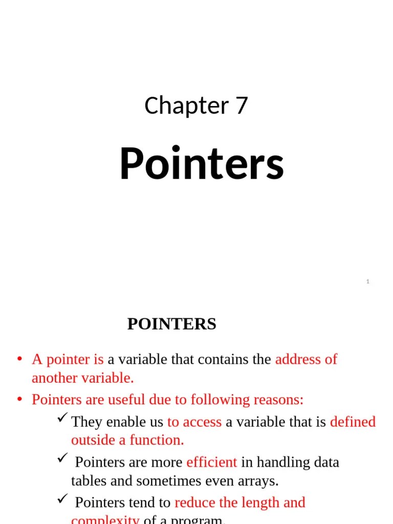 Pointer | PDF | Pointer (Computer Programming) | Computing