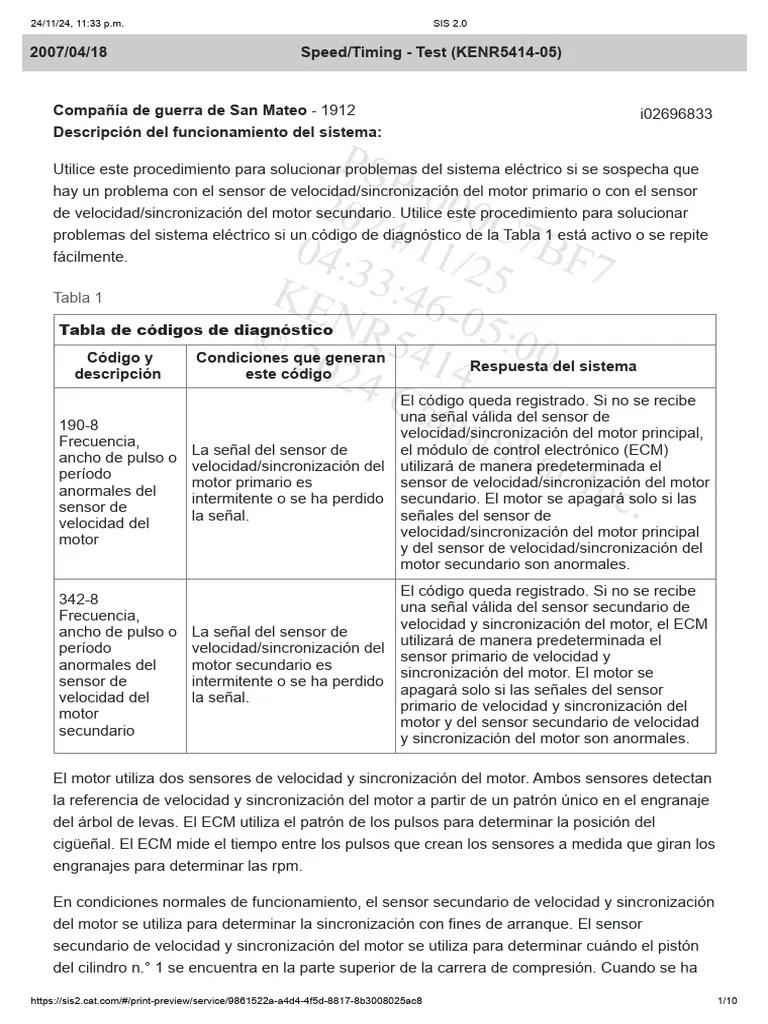 Sensor De Velocidad Y Sincronizacion | PDF | Propulsión | Motor De ...