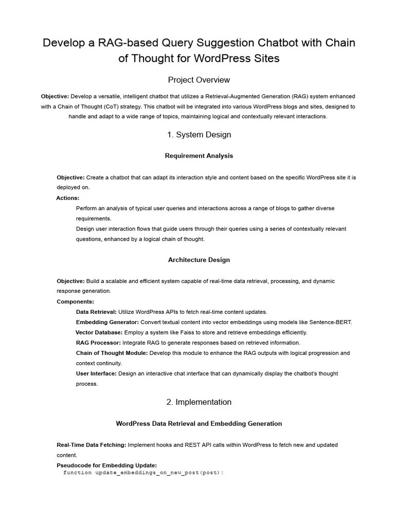 AI Full Stack Dev Task | PDF | Usability | Word Press