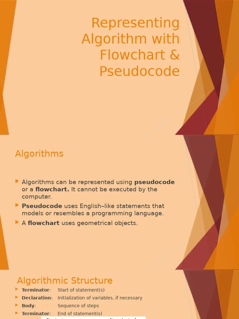 Representing Algorithm With Flowchart & Pseudocode | PDF | Control Flow ...