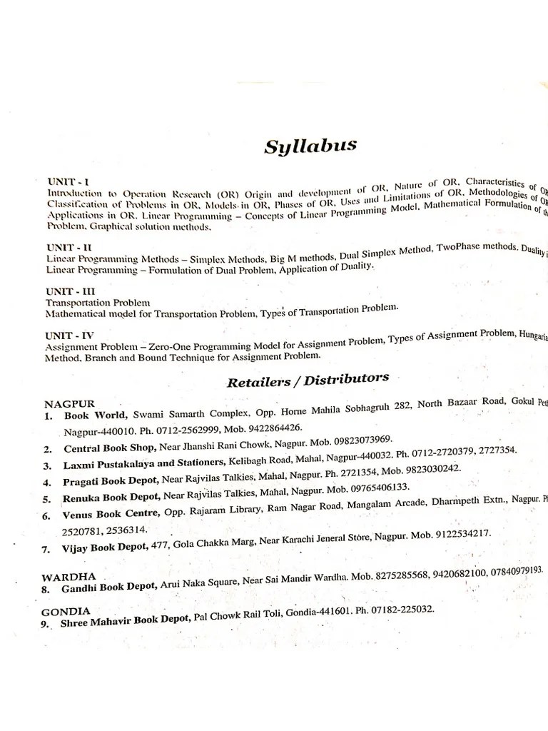 Operation Research 1 | PDF