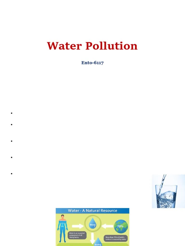 Lecture 18 Water Pollution | PDF | Water Pollution | Water