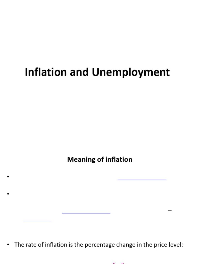 Inflation And Unemployment Lecture Sheet | PDF | Inflation | Unemployment