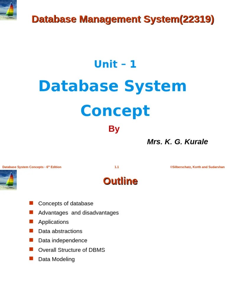 Ch1 - Database System Concept | PDF | Databases | Relational Database