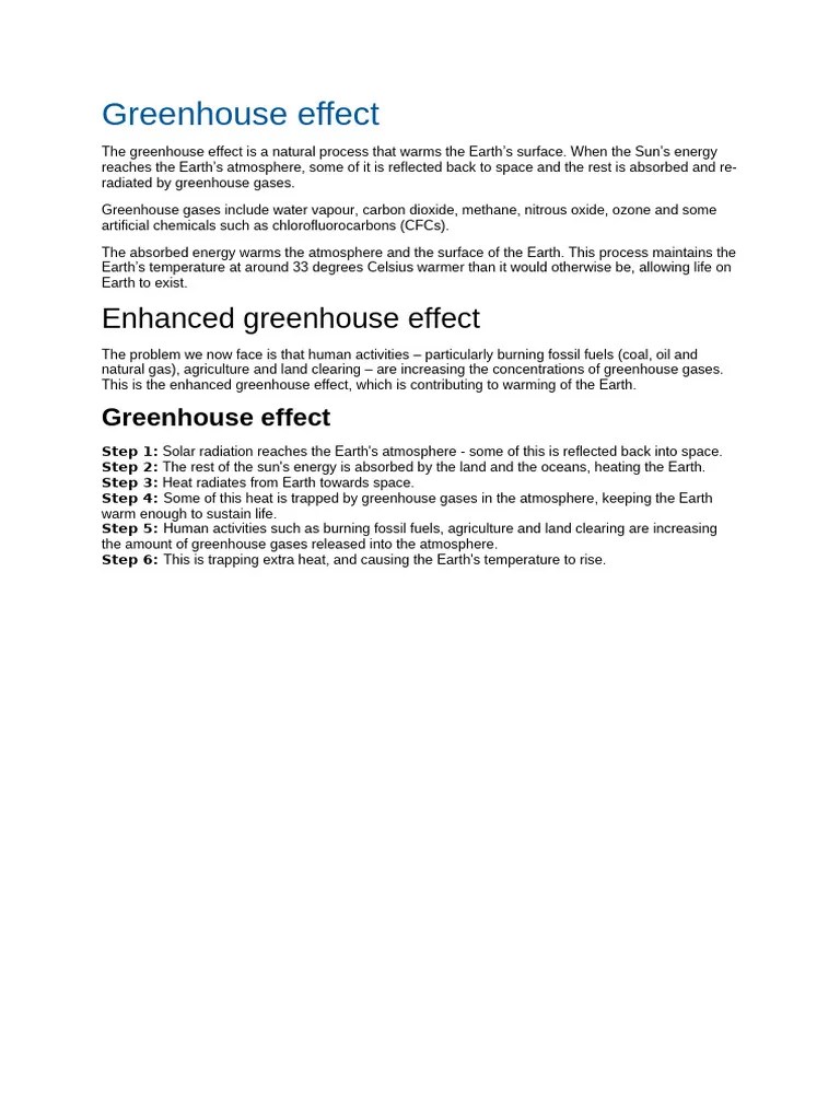 Greenhouse Effect | PDF | Greenhouse Effect | Greenhouse Gas