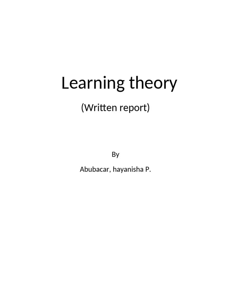 Learning Theory | PDF