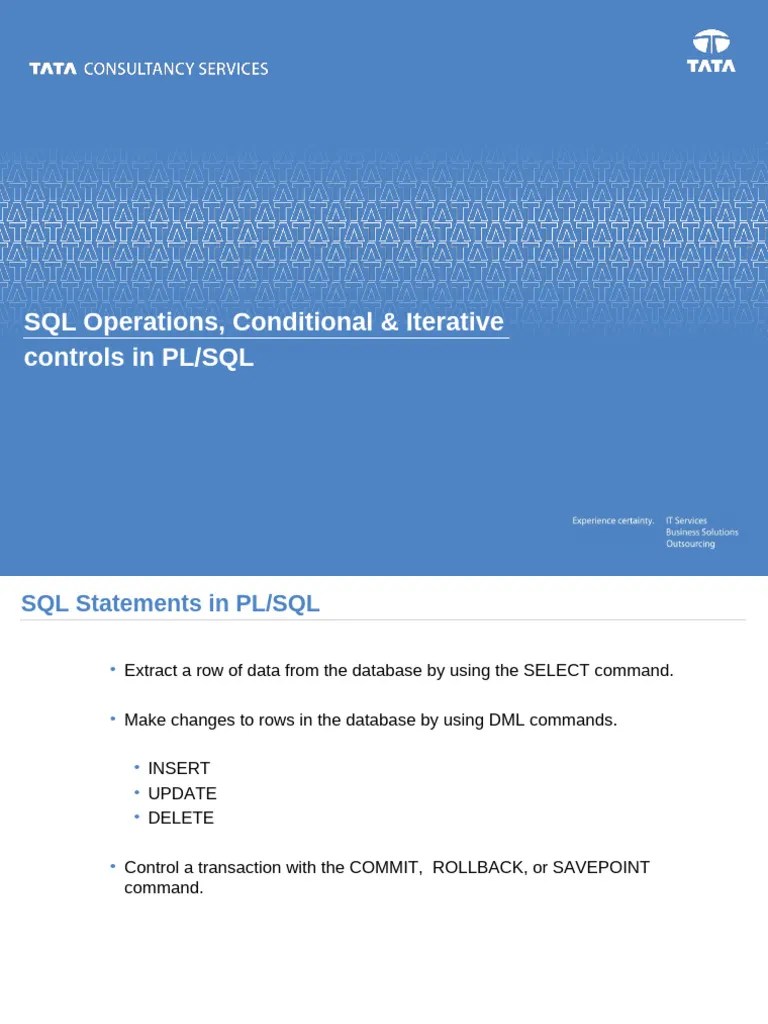 2SQL In PLSQL Control Structure And Loops | PDF | Control Flow | Pl/Sql