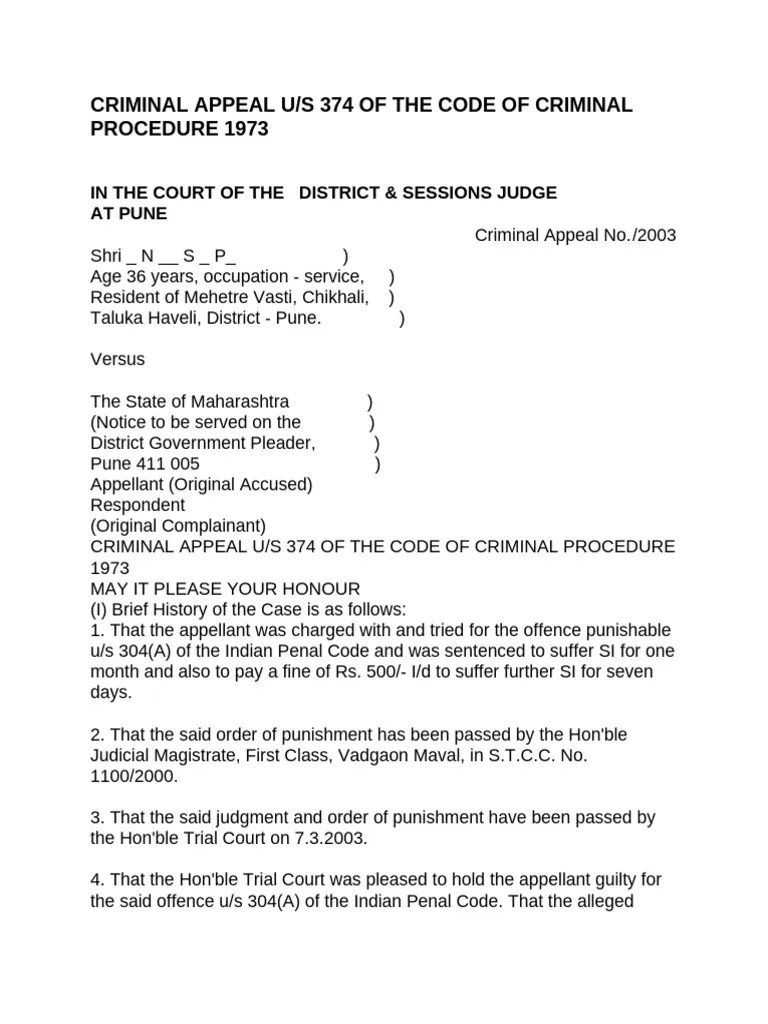 Bail Sec 374 OF THE CODE OF CRIMINAL PROCEDURE 1973 | PDF | Criminal Procedure In South Africa ...