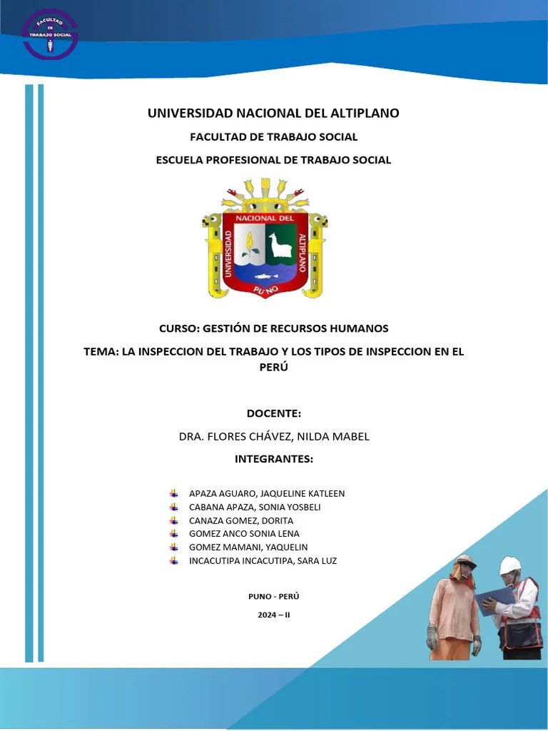 La Inspeccion Del Trabajo Y Los Tipos De Inspeccion En El Perú | PDF