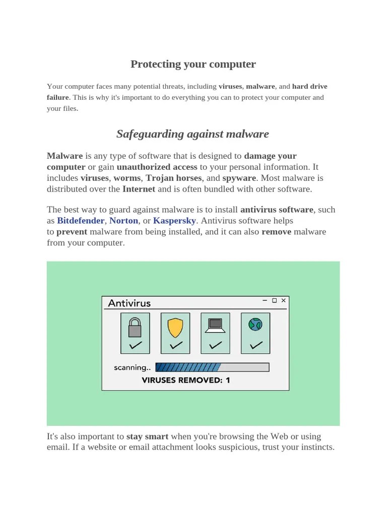 Protecting Your Computer | PDF | Malware | Antivirus Software