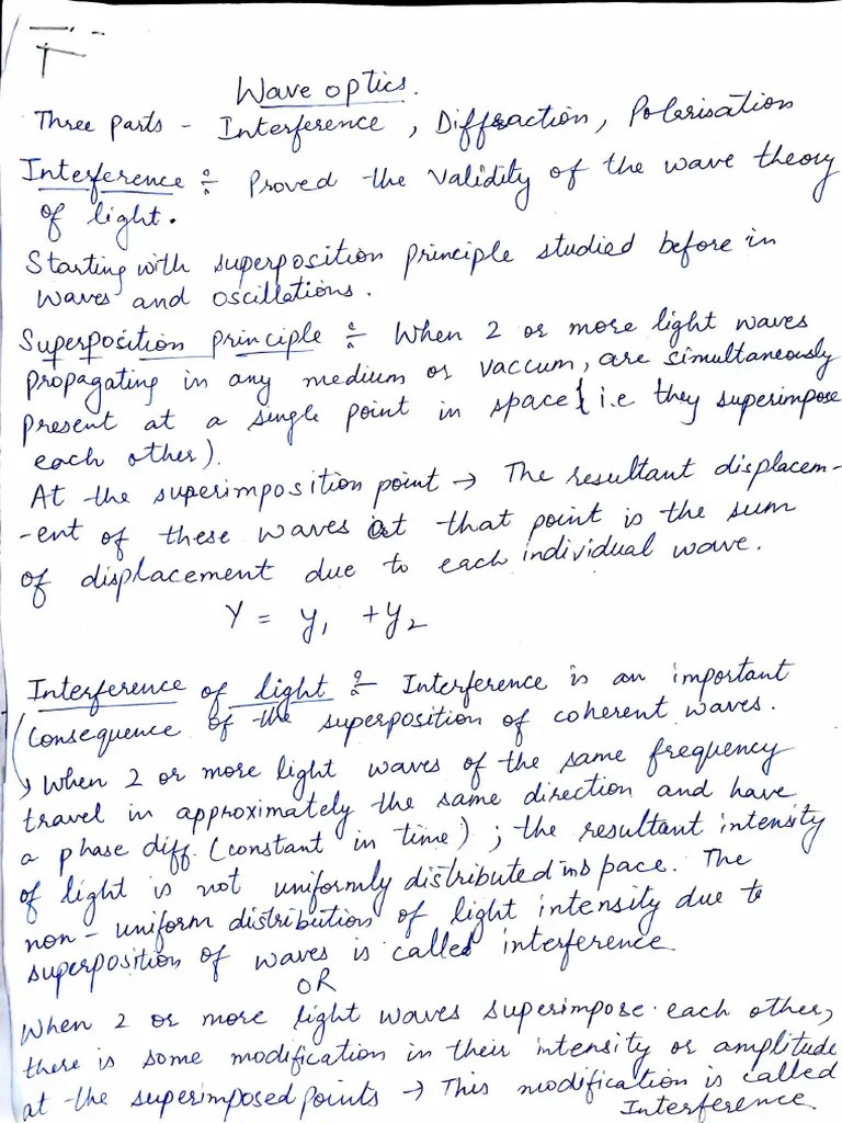 Interference Notes Part1 Nishu | PDF