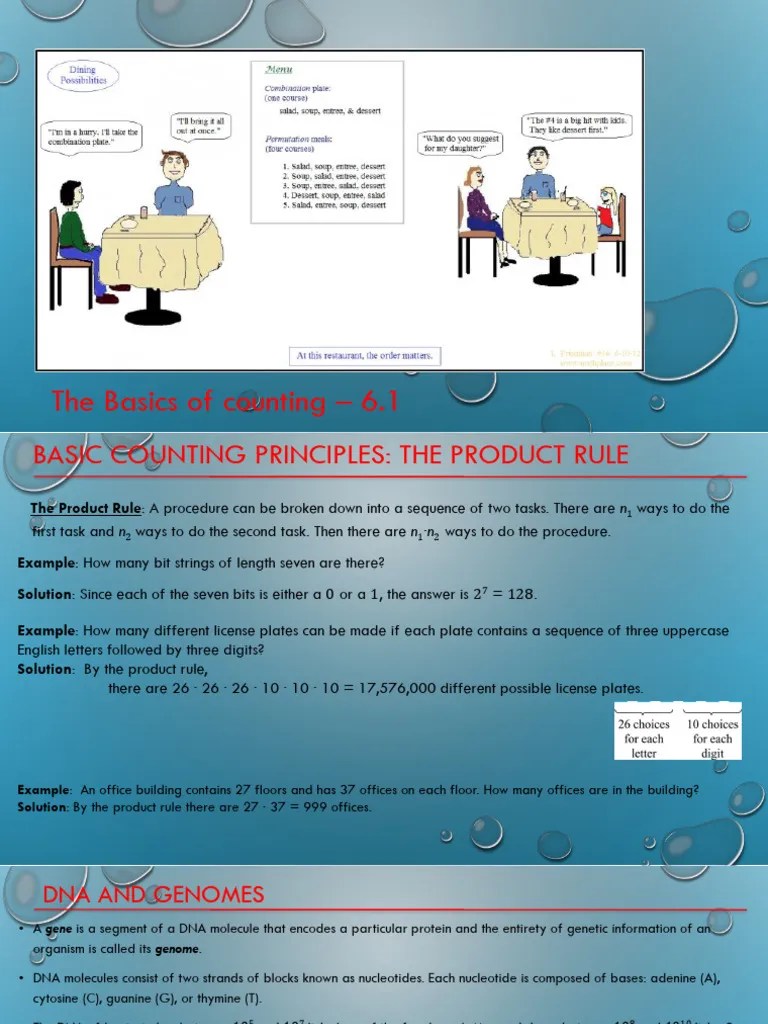 Counting Principles | PDF | Dna | Nucleic Acid Sequence