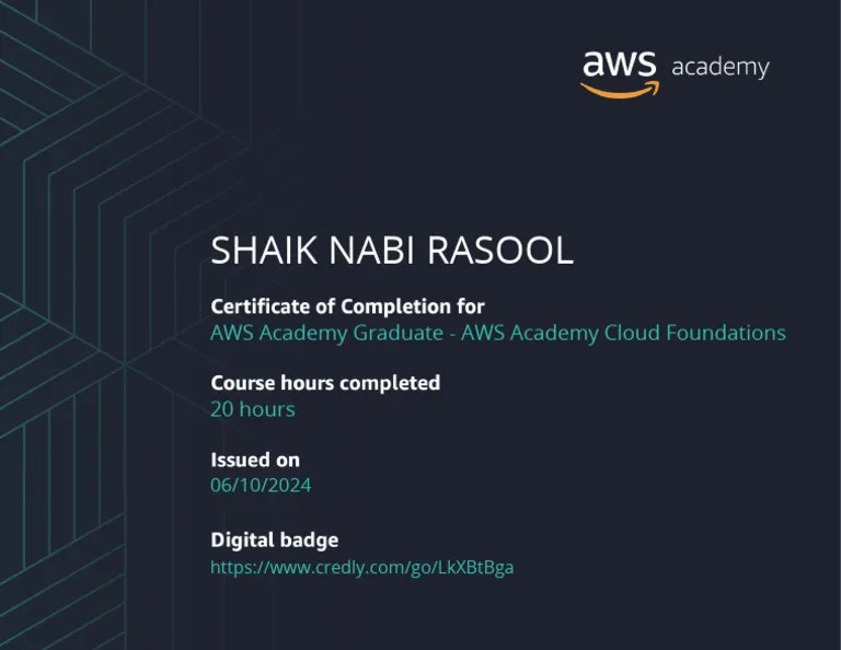 AWS Academy Graduate - AWS Academy Cloud Foundations | PDF