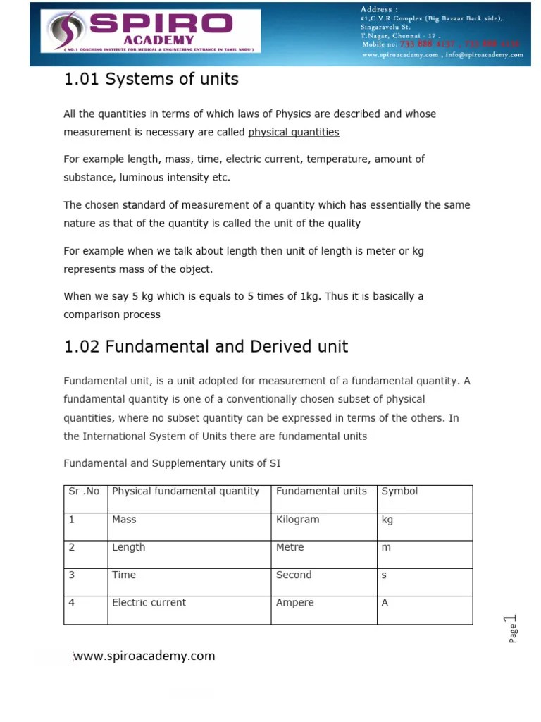 Units | PDF | Significant Figures | International System Of Units