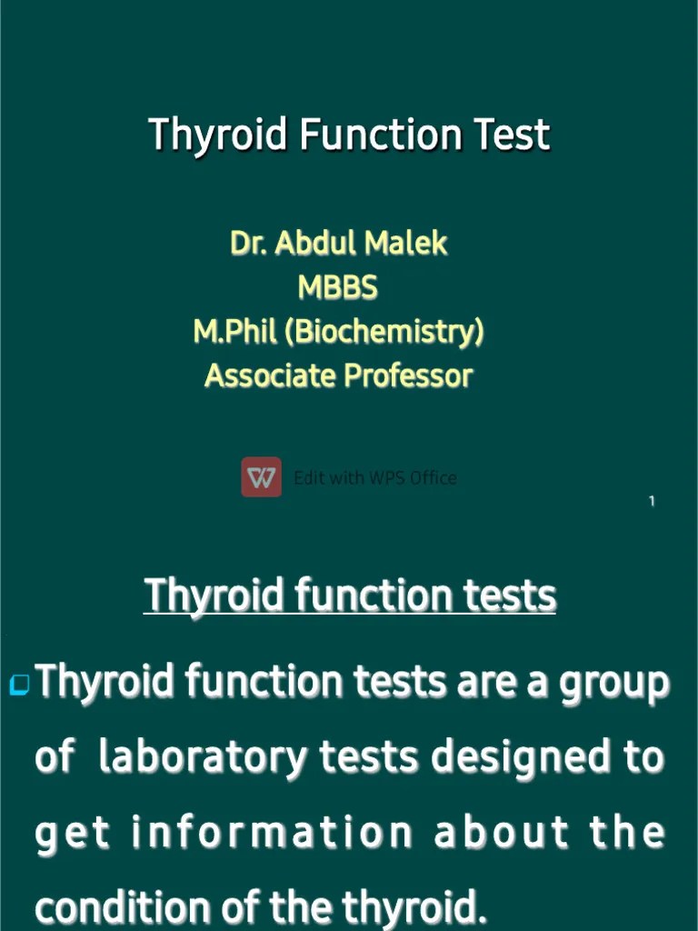 Thyroid Function Test | PDF