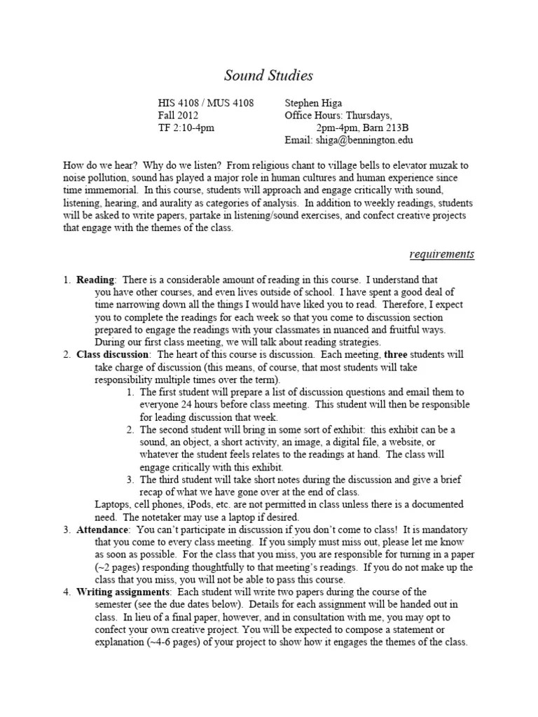 Sound Studies | PDF | Sound | Acoustics