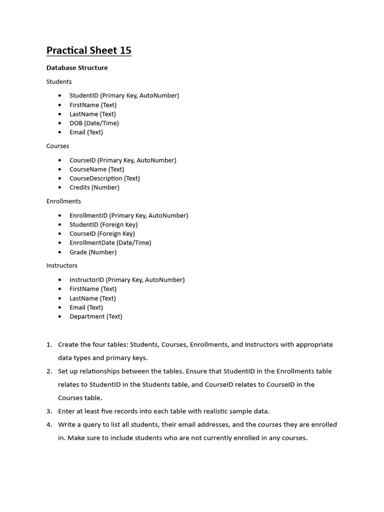 Practical Sheet 15 | PDF | Information Technology | Information ...