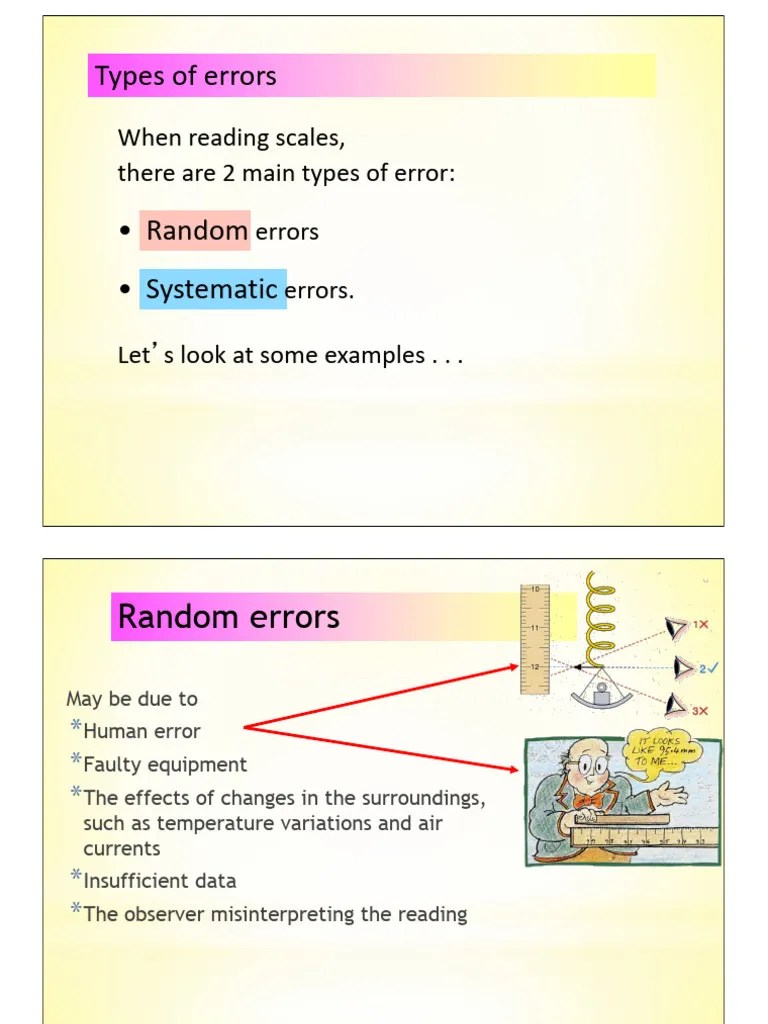 Systematic And Random Errors 2024 | PDF | Observational Error | Metrology