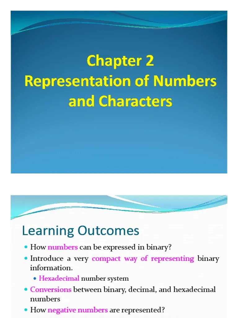 Chapter 2 | PDF | Integer (Computer Science) | Encodings