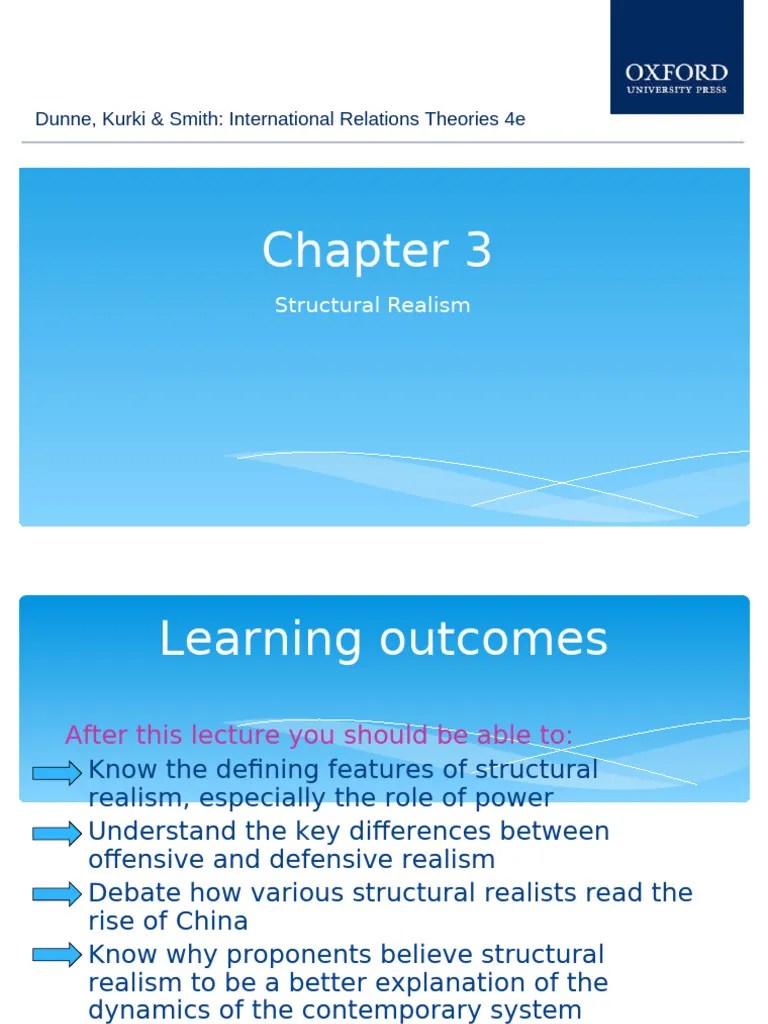 Neo (Structural) Realism Expanded | PDF | Polarity (International Relations) | International ...