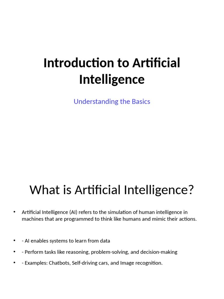 Introduction To AI | PDF