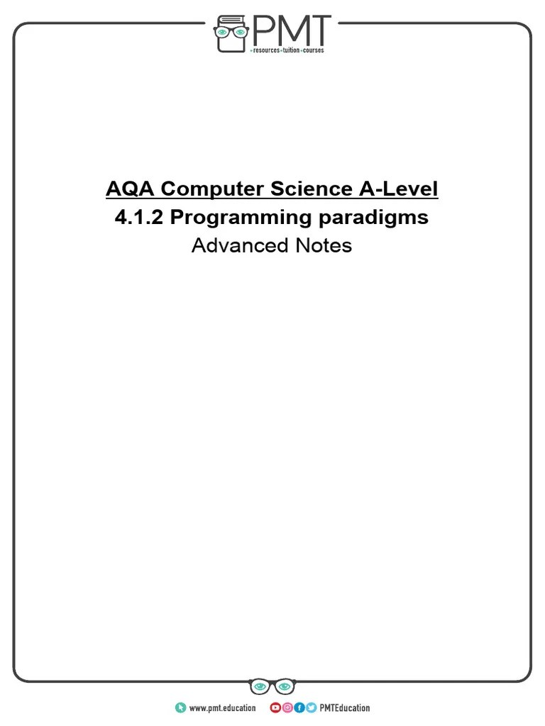 1.2. Programming Paradigms - Advanced | PDF | Class (Computer ...