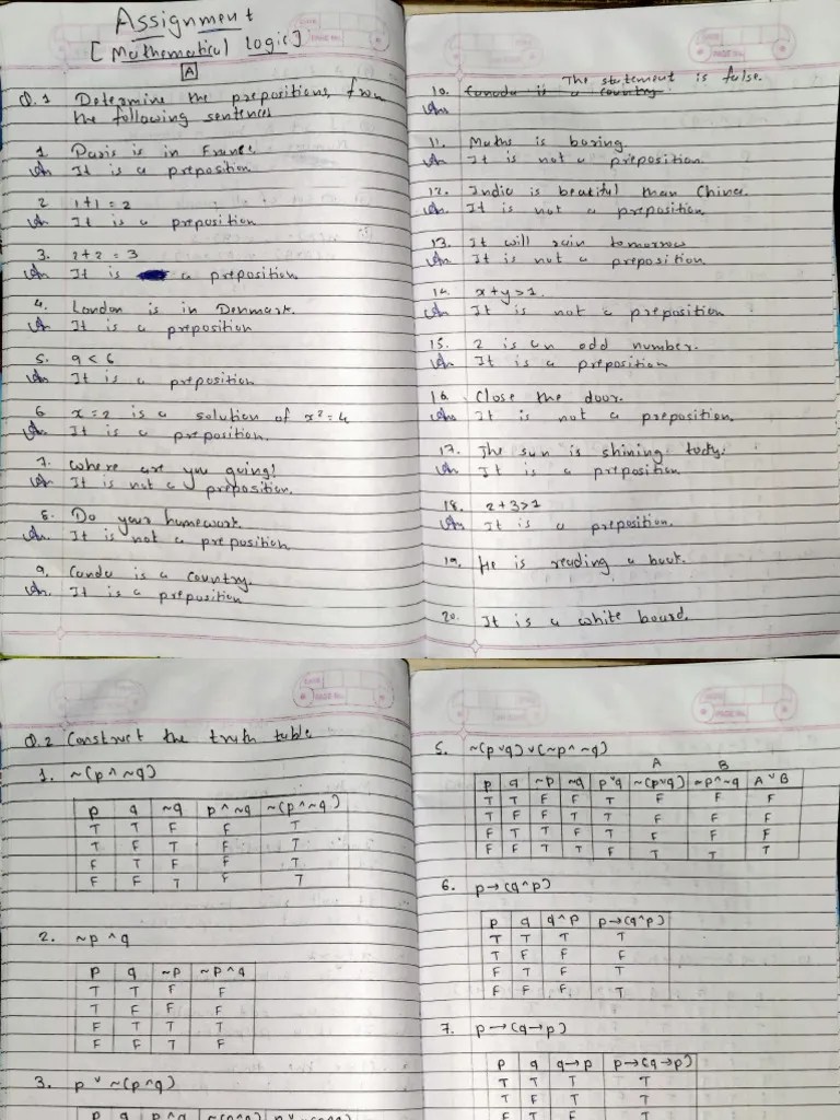 Assignment-Ans - 3 (Mathematical Logic) | PDF