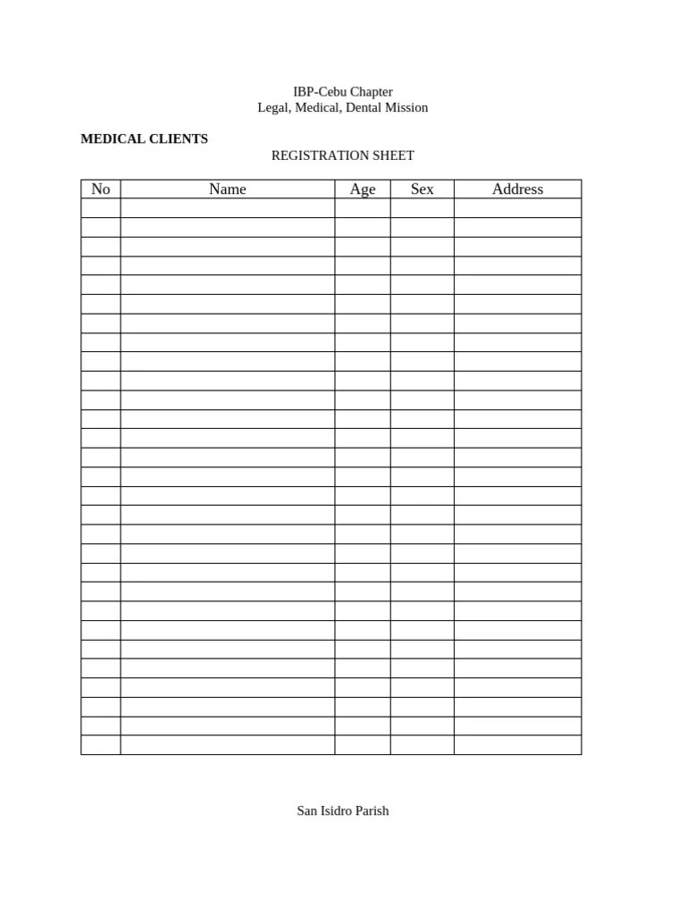 SIP Registration SHeet. PDSdocx | PDF