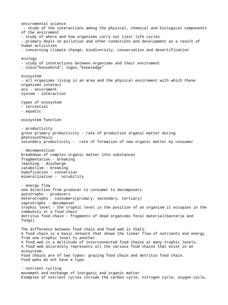 Ecosystem | PDF | Food Web | Ecosystem