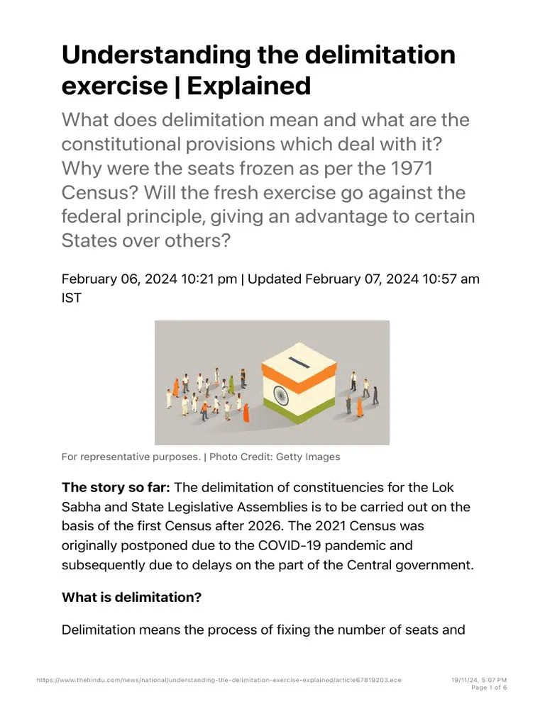 Understanding The Delimitation Exercise - Explained | PDF | Government ...
