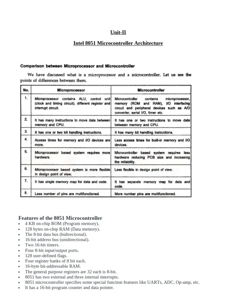 Unit-2 | PDF | Microcontroller | Central Processing Unit