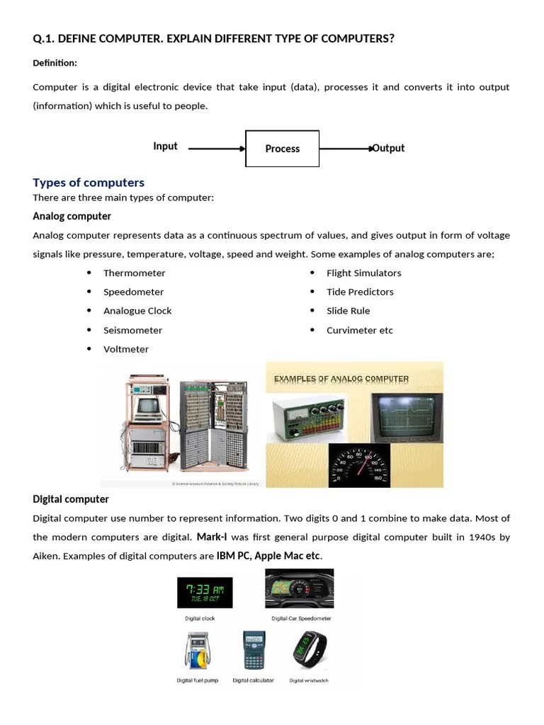 ICT-Notes | PDF | Random Access Memory | Logic Gate