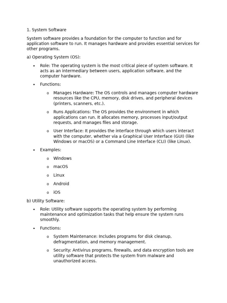 Hardware Software | PDF | Operating System | Software