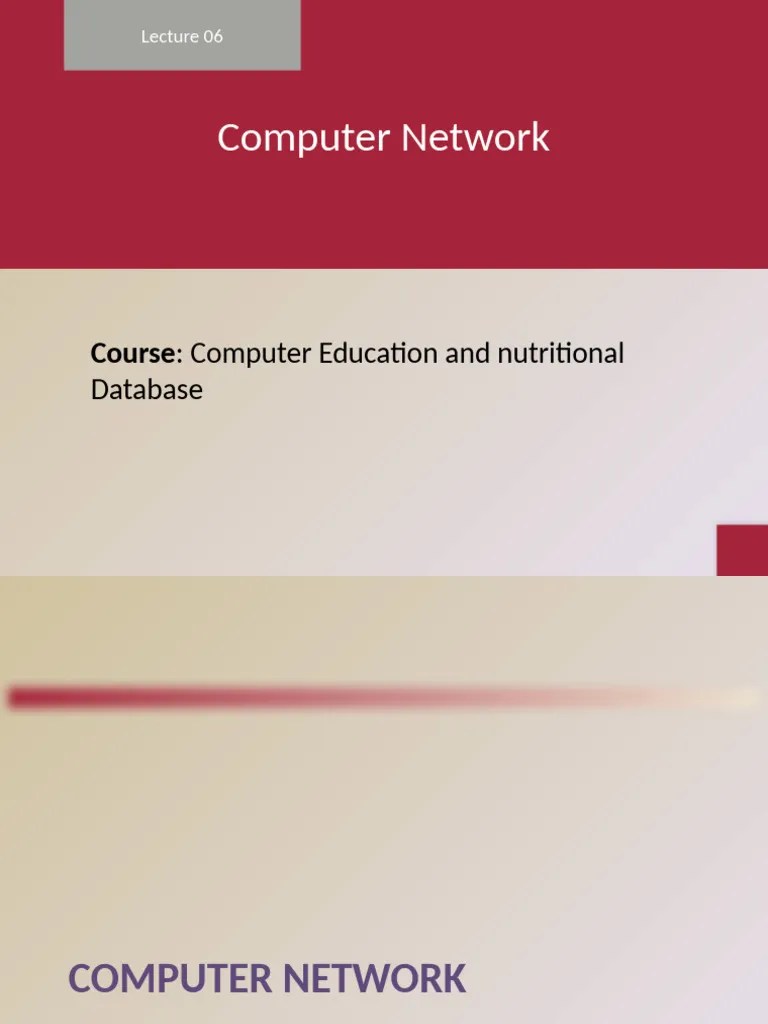 Week9 -Computer Networks | PDF | Network Topology | Computer Network