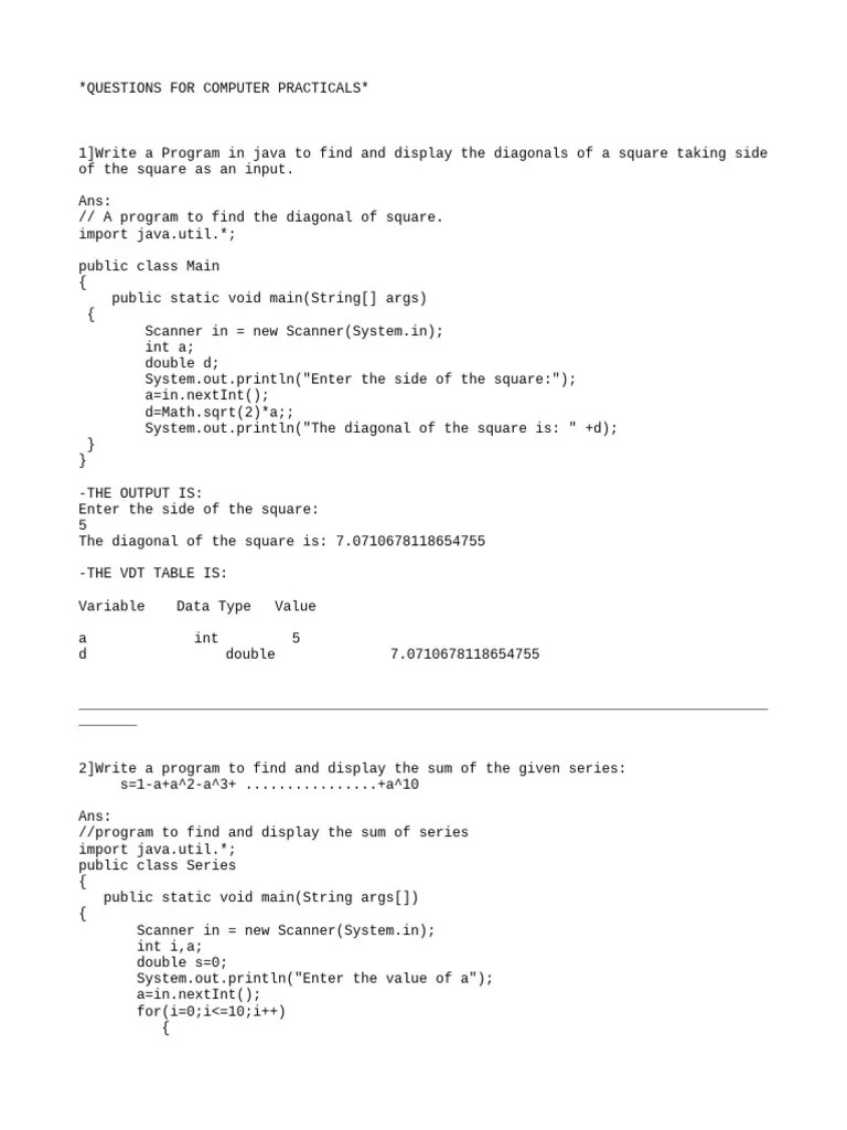 Finals Computer Practicals COMPLETE | PDF | Software Development | Computer Programming