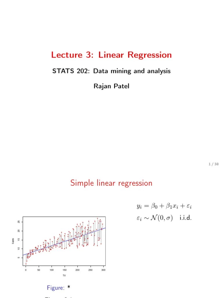 Lec3 | PDF | Errors And Residuals | Dependent And Independent Variables