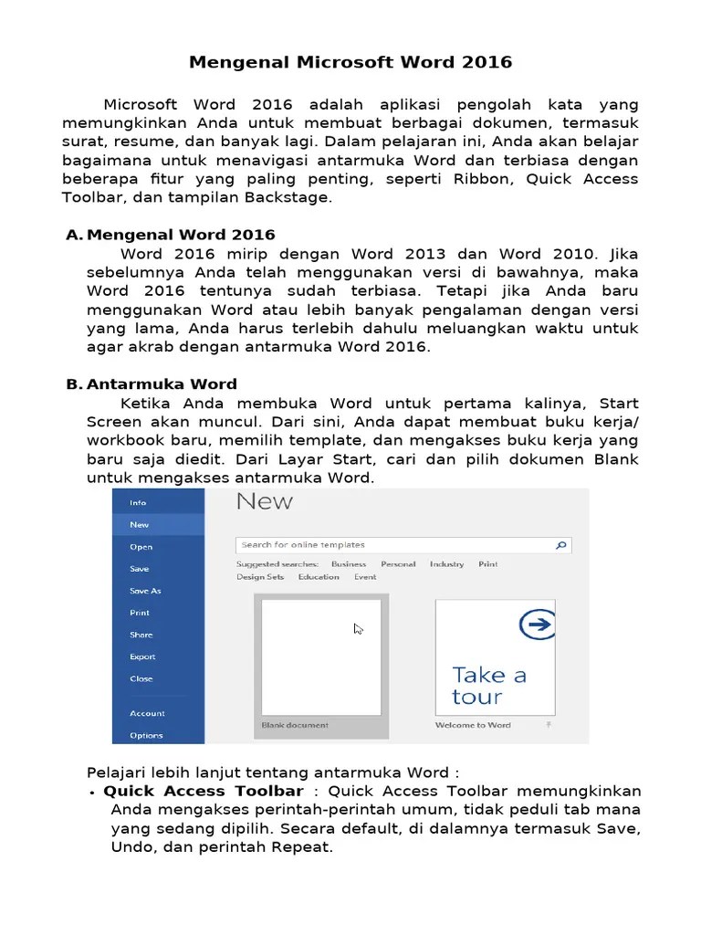 Materi TIK Kelas 3 - Ms Word | PDF
