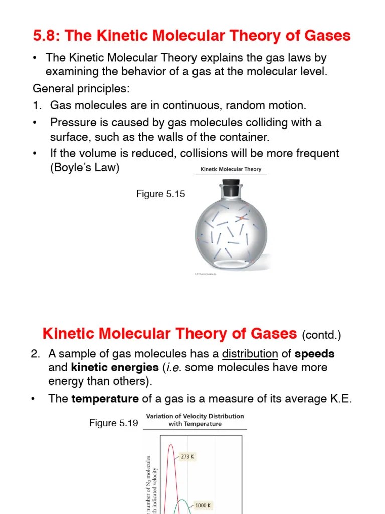 Kinetic Molecular Theory Notes | PDF | Gases | Molecules