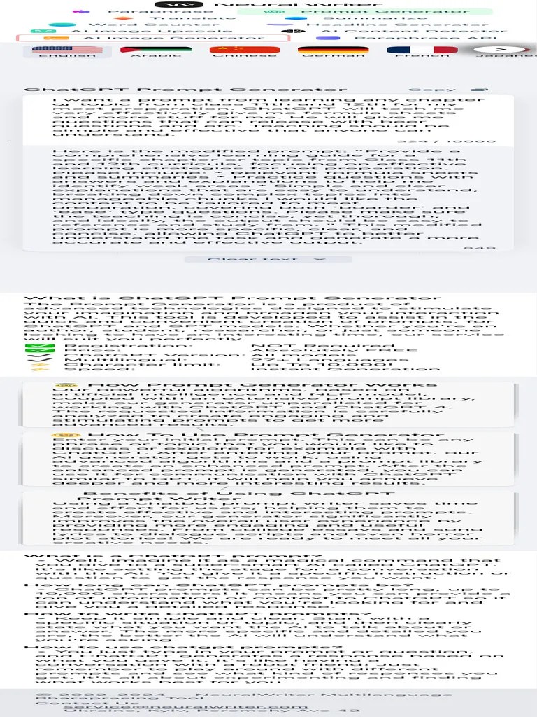 ChatGPT Prompt Generator Awesome AI ChatGPT Prompts Writer NeuralWriter ...