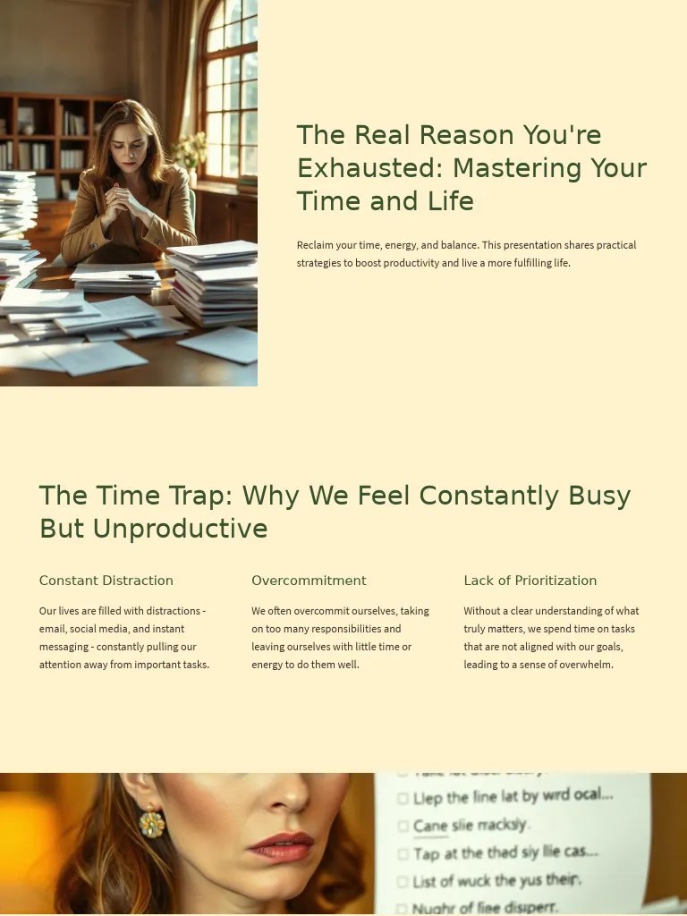 The Real Reason Youre Exhausted Mastering Your Time And Life A | PDF ...