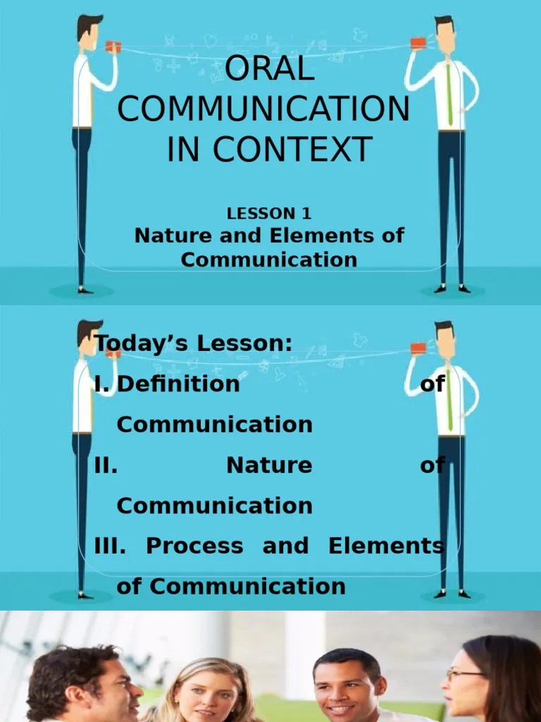 Lesson1 Nature And Elements Of Communication (1) | PDF