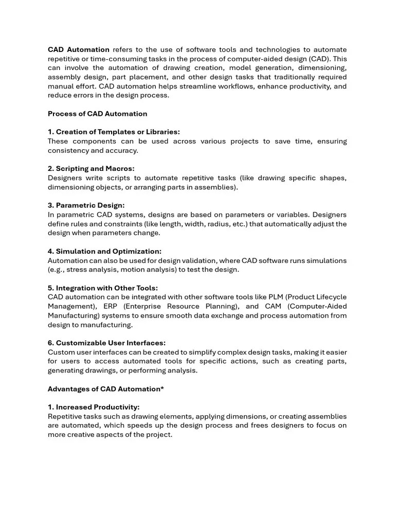Cad Automation | PDF | Computer Aided Design | Product Lifecycle