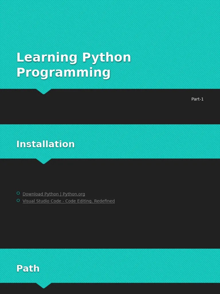 Learning-Python-Programming - Copy | PDF | Python (Programming Language ...