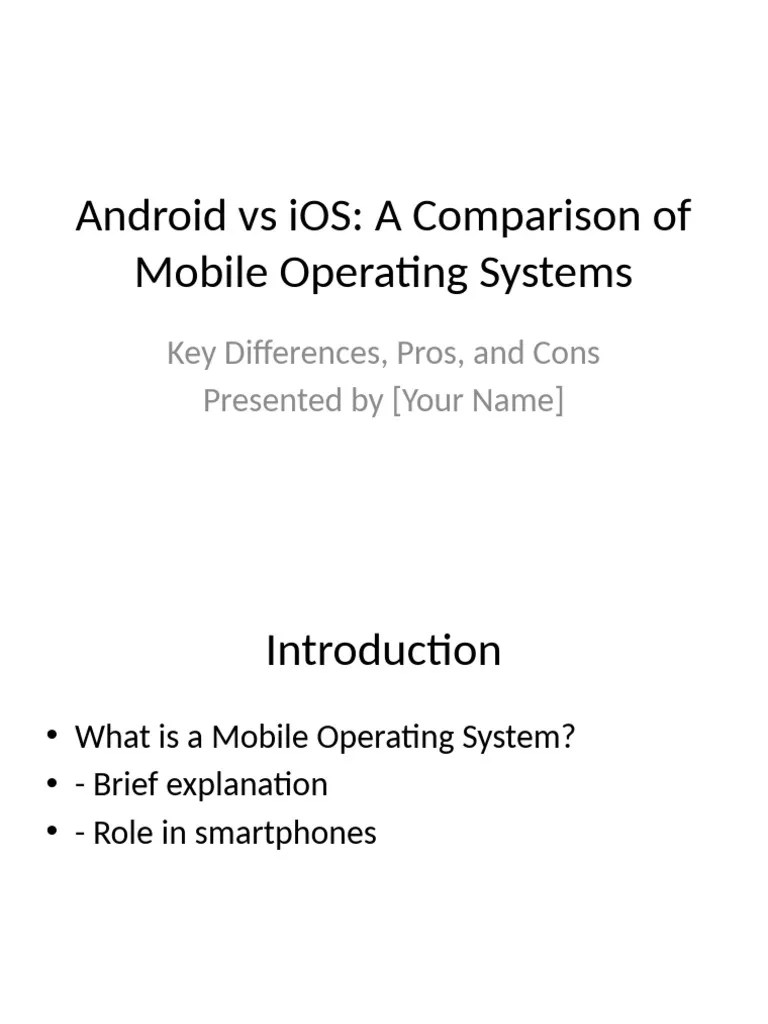 Android Vs IOS Presentation | PDF