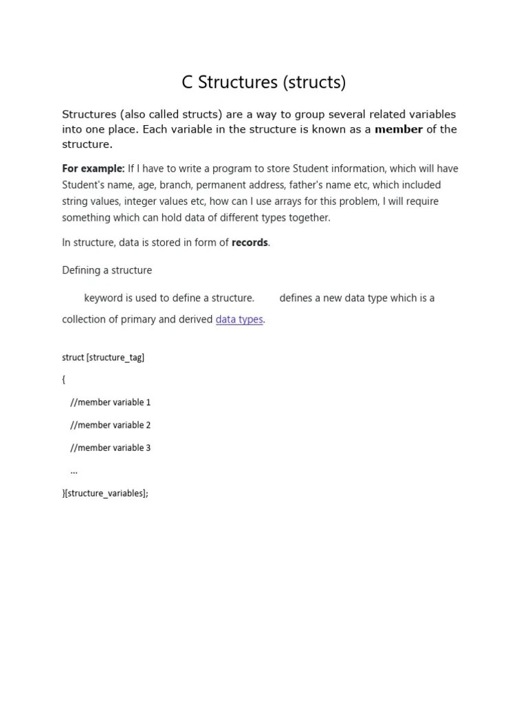 Unit 4 Final Notes | PDF | Pointer (Computer Programming) | Integer ...