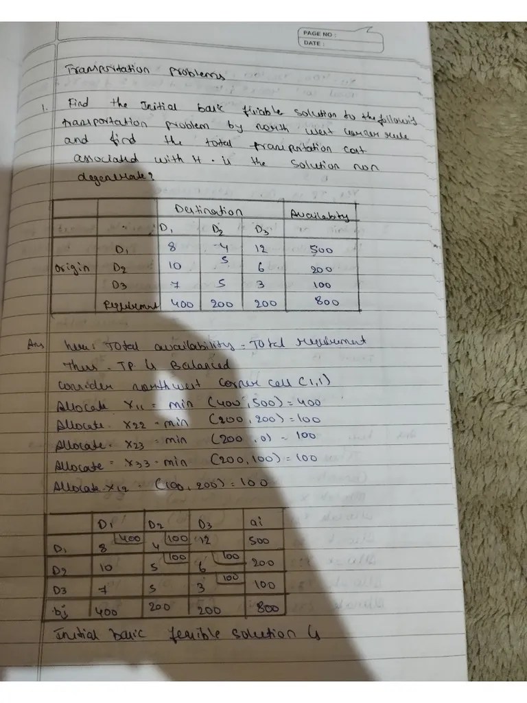 Transportation Problem | PDF