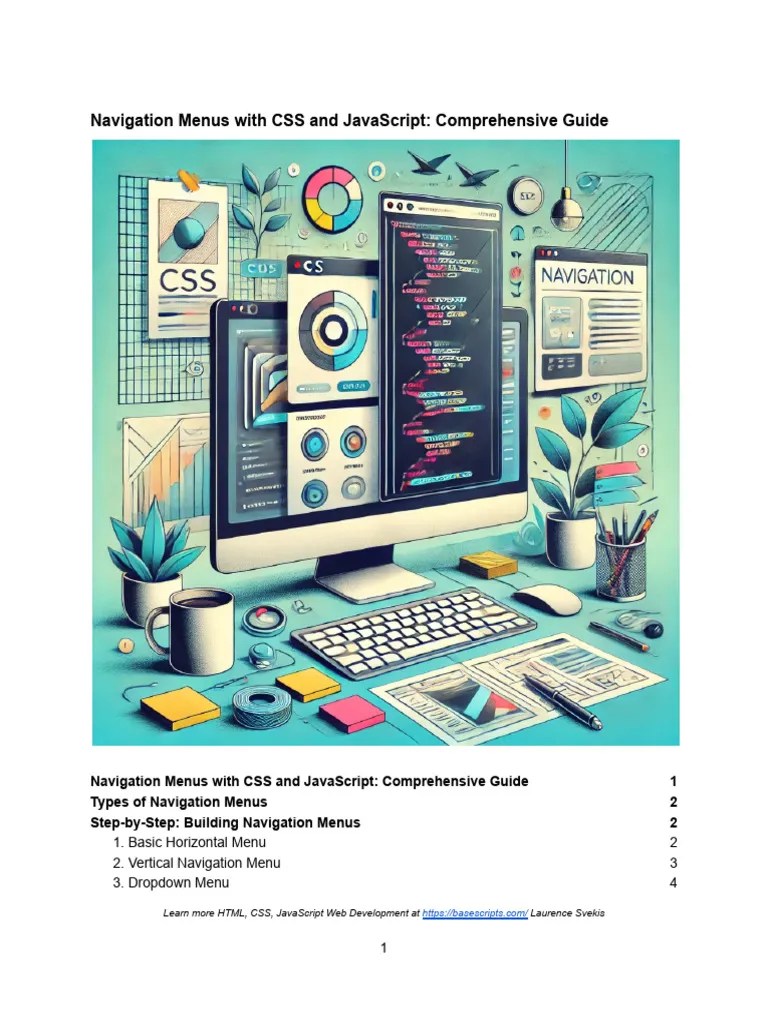 Navigation Menus With CSS And JavaScript - Comprehensive Guide | PDF ...