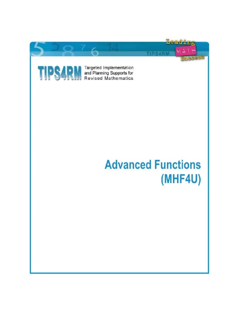 MHF4U Into Unit | PDF | Function (Mathematics) | Trigonometric Functions