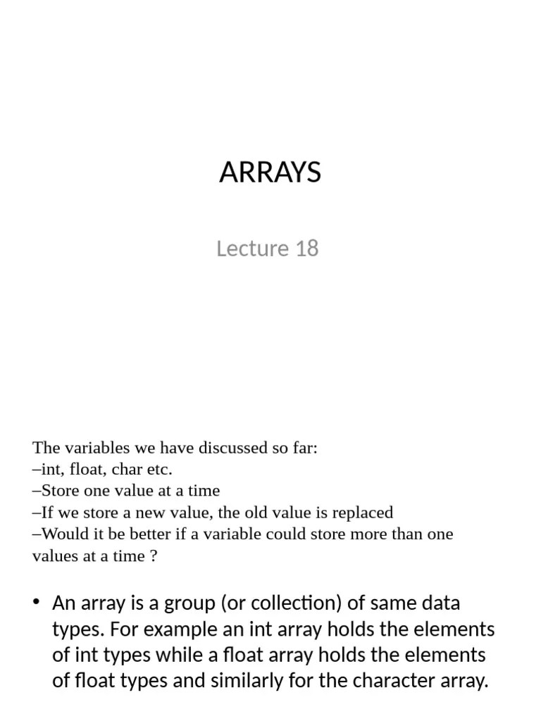 Lecture 18 | PDF | Integer (Computer Science) | Data Type