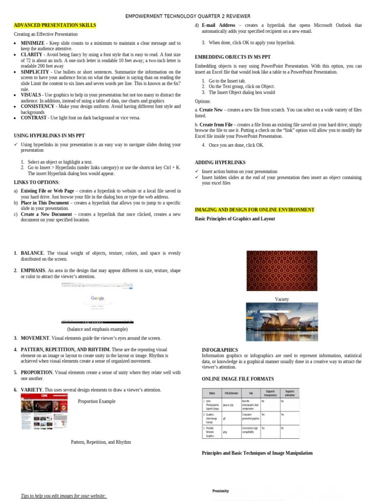 EMPTECH Q2 REVY (EXAM) | PDF | Web Design | Hyperlink